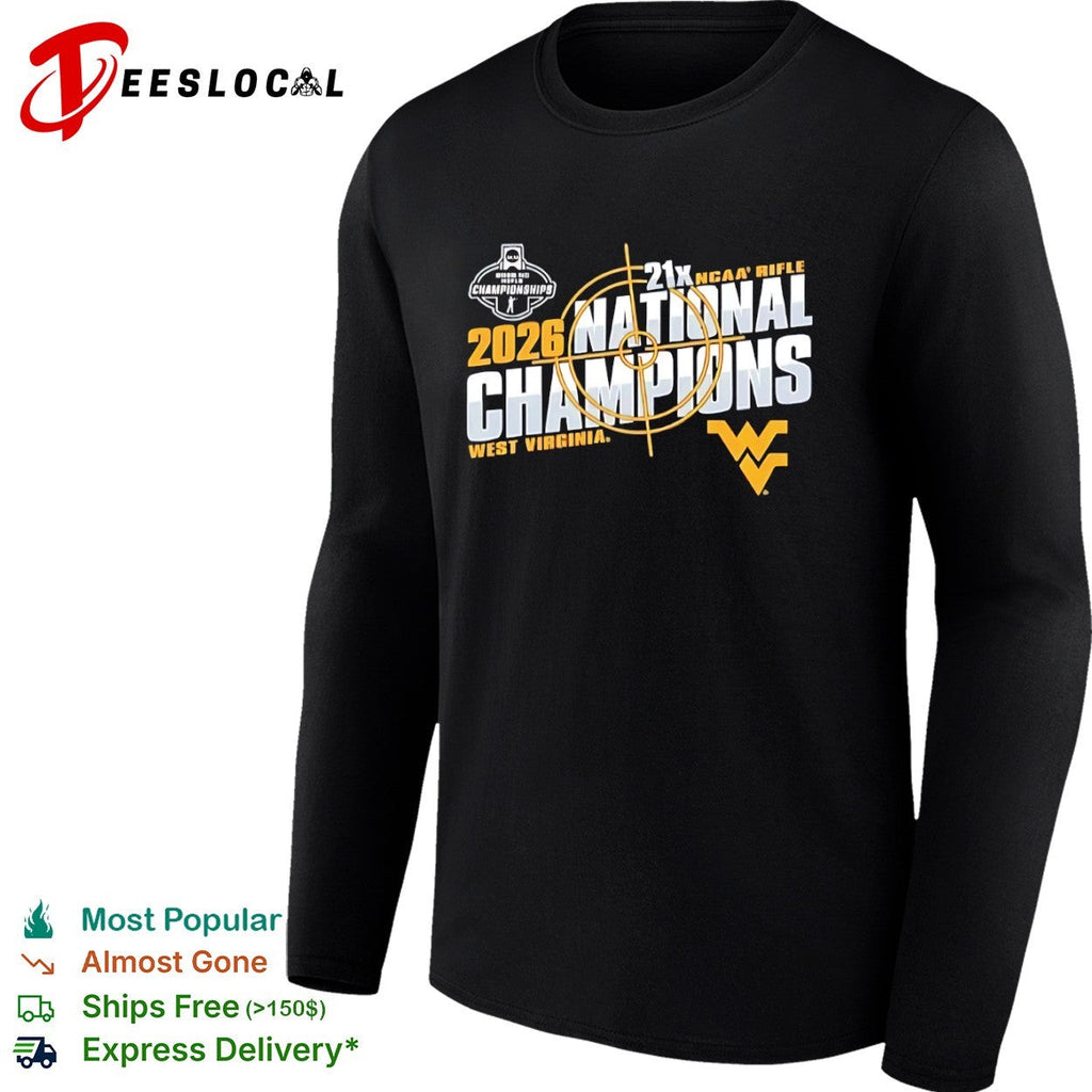 2026 West Virginia Mountaineers 21x NCAA Rifle National Champions logo shirt Unisex