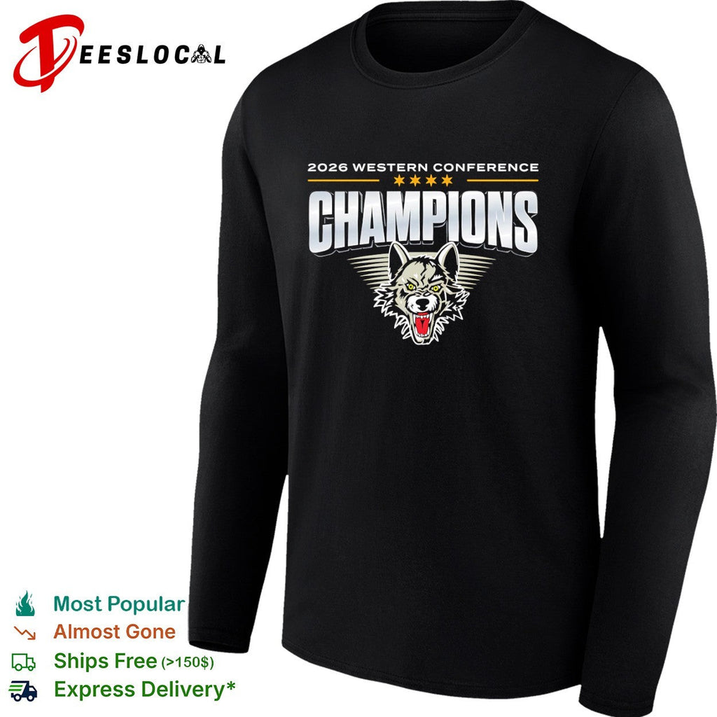 2026 Western Conference Champions Chicago Wolves Mascot Logo Basketball shirt Unisex