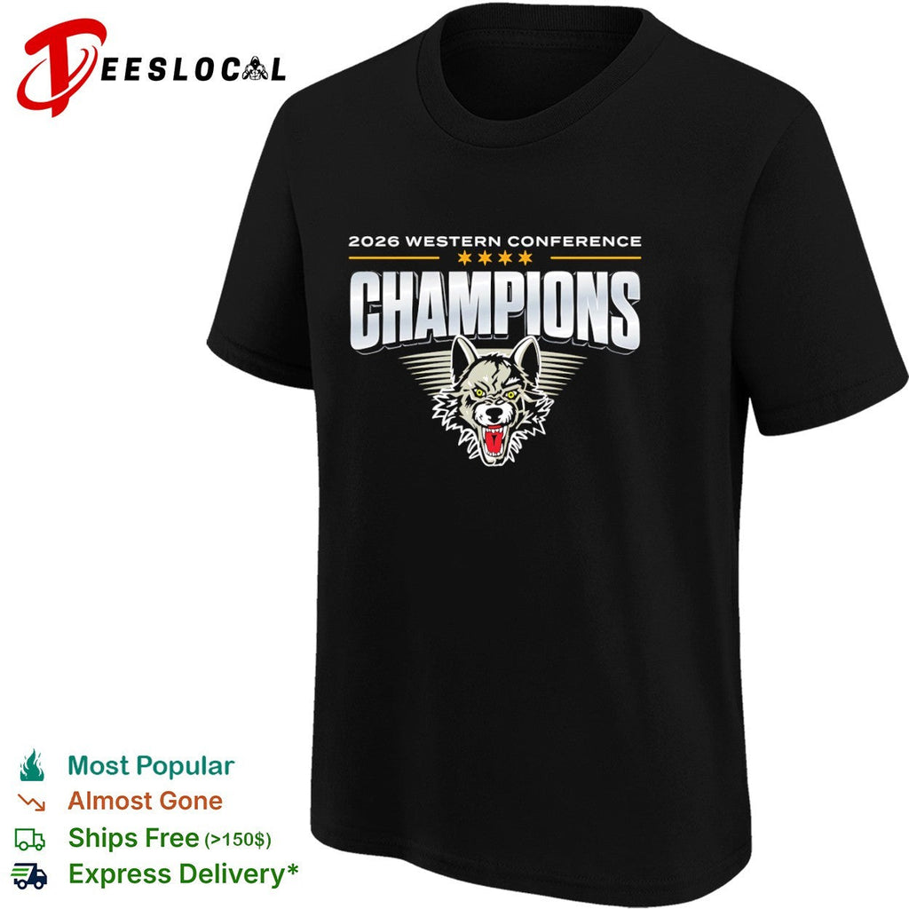 2026 Western Conference Champions Chicago Wolves Mascot Logo Basketball shirt Unisex