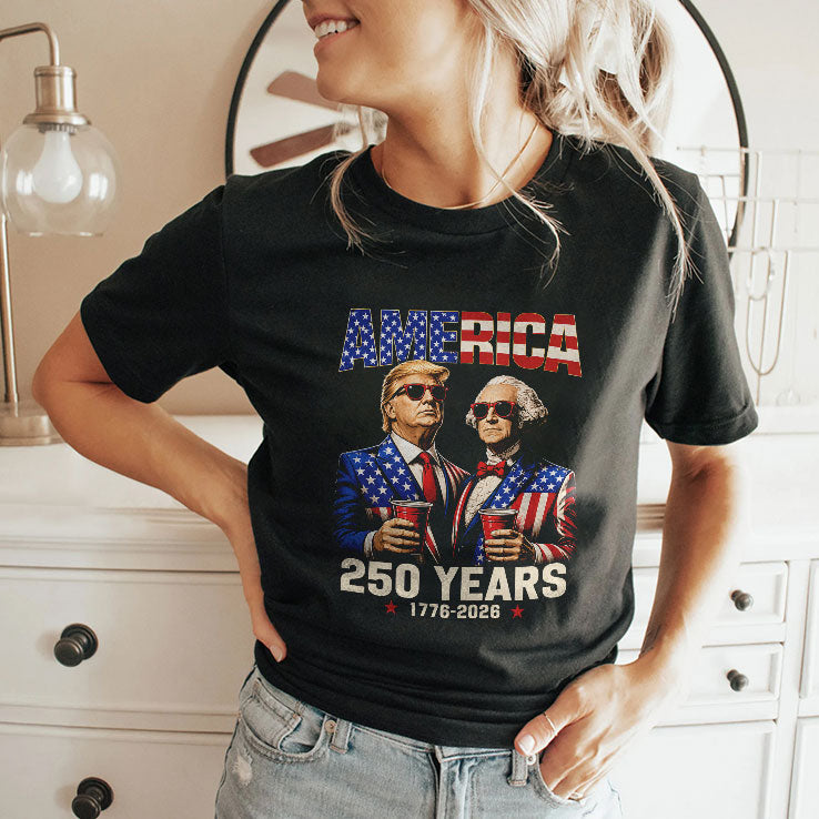 250 Years America Anniversary Trump Washington T Shirt Unisex