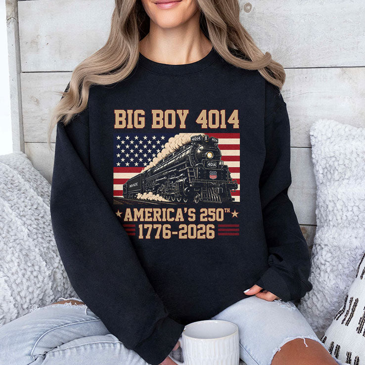 250 Years Big Boy 4014 Train US Flag T Shirt Unisex
