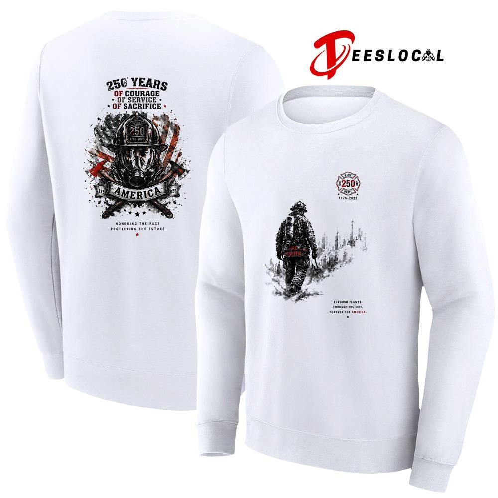 250 fire dept through flames through history forever for America graphic shirt Unisex