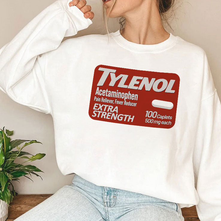 Tylenol Extra Strength Pain Reliever Fever Reducer Does Not Cause Autism T Shirt Unisex