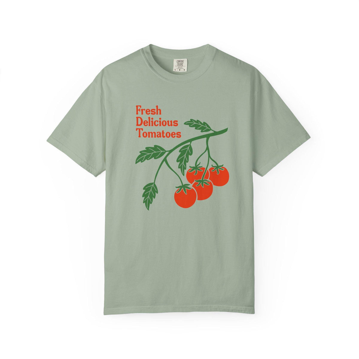 Fresh Delicious Tomatoes Tomato Vine Red Green Produce Tee Fdt