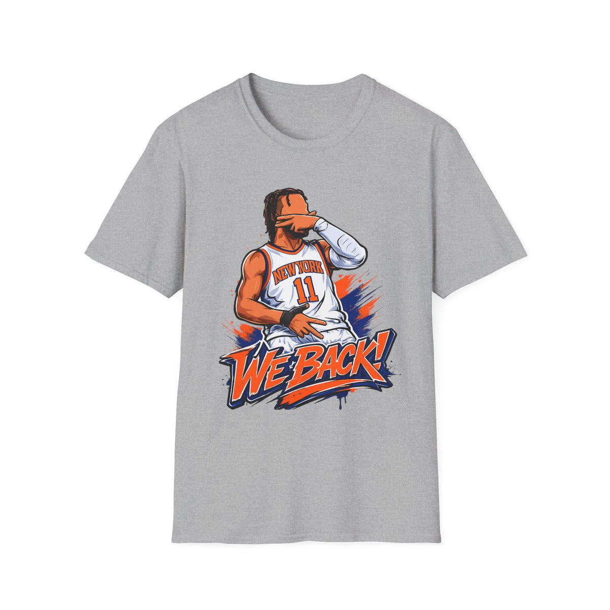 Knicks Brunson Back Team York Squad Goals White Tee Softstyle East