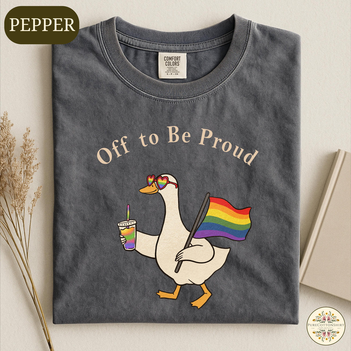 Off Proud Comfort Colors Pride Goose Lgbtq Rainbow Tee Pride Month Sweater Lesbian Gay Pride Human Rights Tee