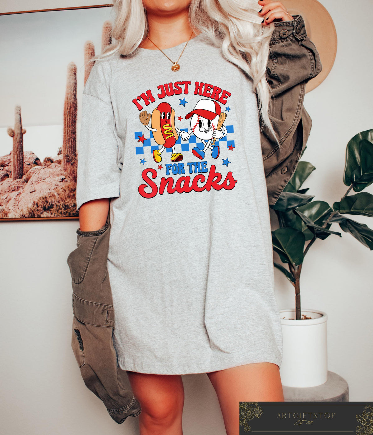 I'M Here Snacks Baseball Season Baseball Baseball Lover Game Day Sports Mom Tee