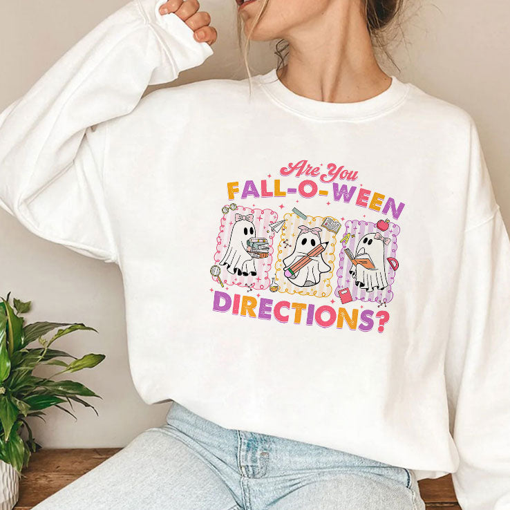 Are You Fall-O-Ween Directions Halloween Fall Teacher T Shirt Unisex