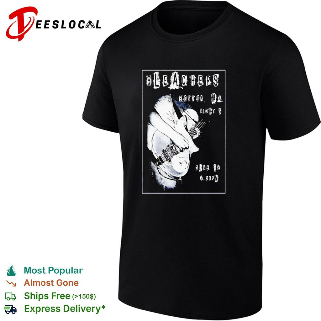 Bleachers Boston MA night 1 June 16 9 30pm Jack Antonoff guitar concert tour poster shirt Unisex