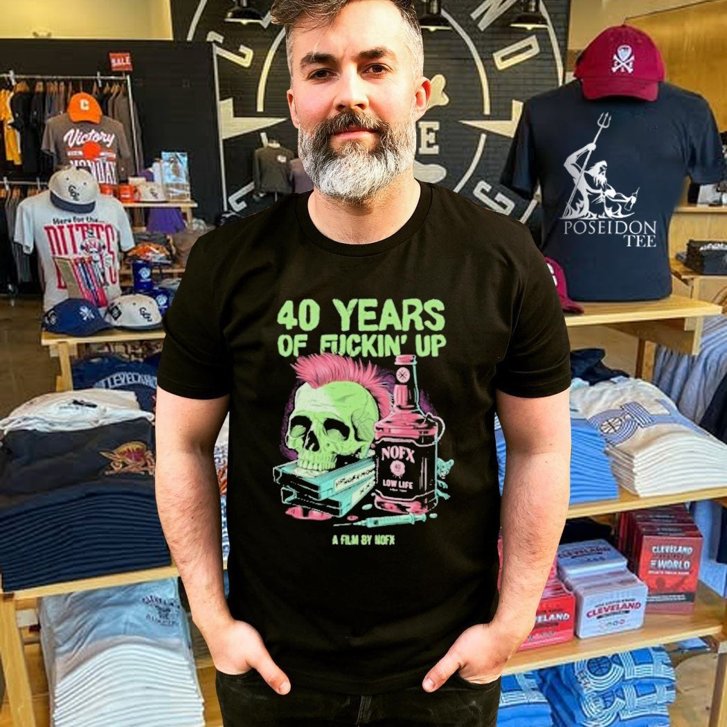 40 Years Of Fuckinup Bottle Skull Unisex