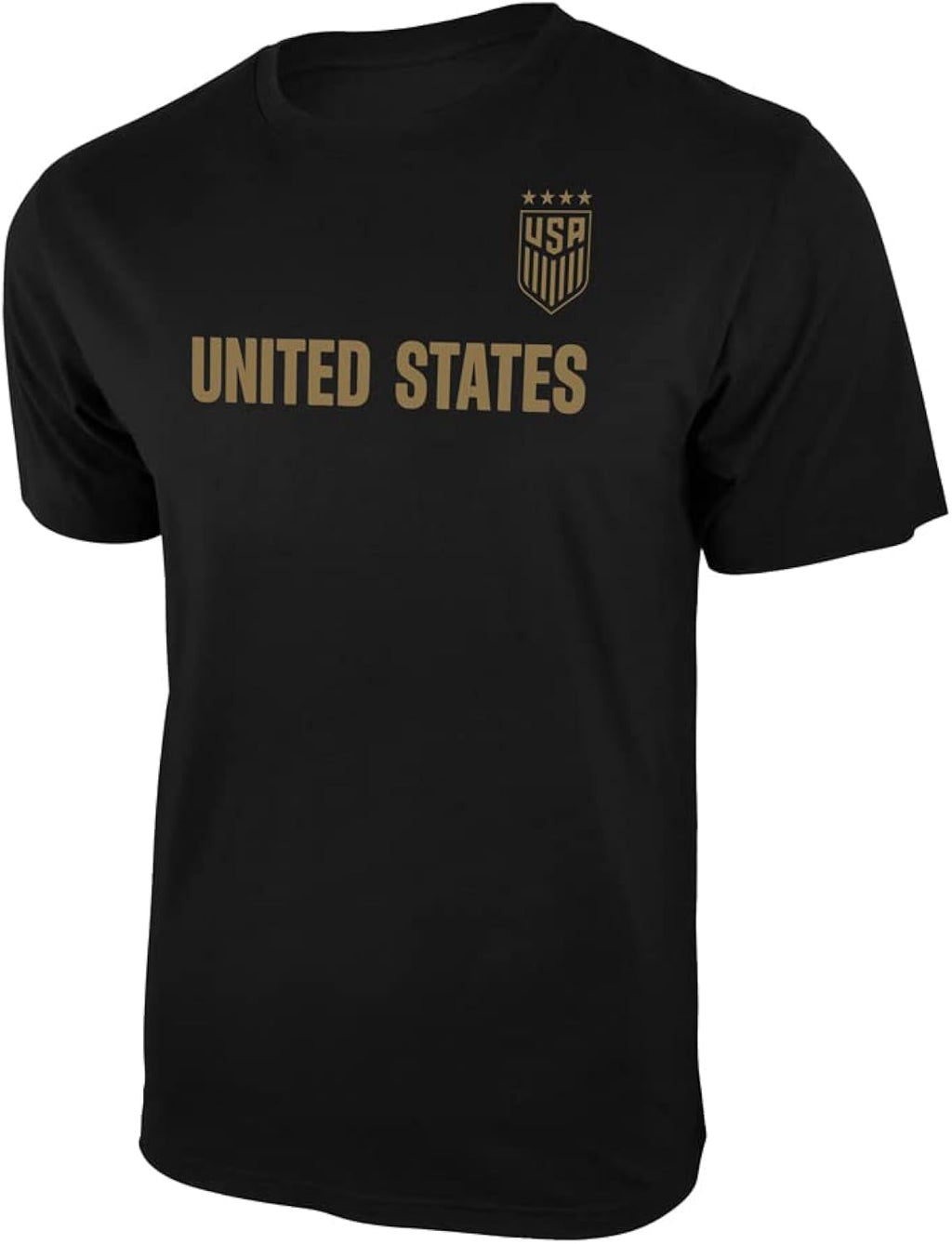 Icon Sports U.S. Soccer Federation USWNT Adult Logo | Black, Gold 4 Star Crest Logo, Medium