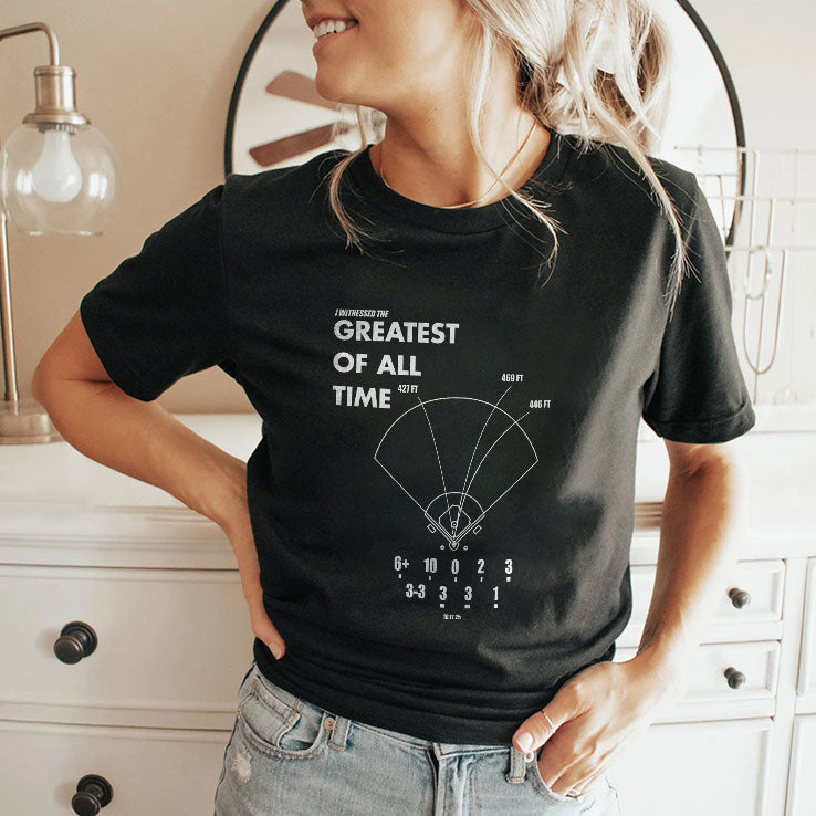 The GOAT Performance LA Baseball I Witnessed The Greatest Of All Time T Shirt Unisex