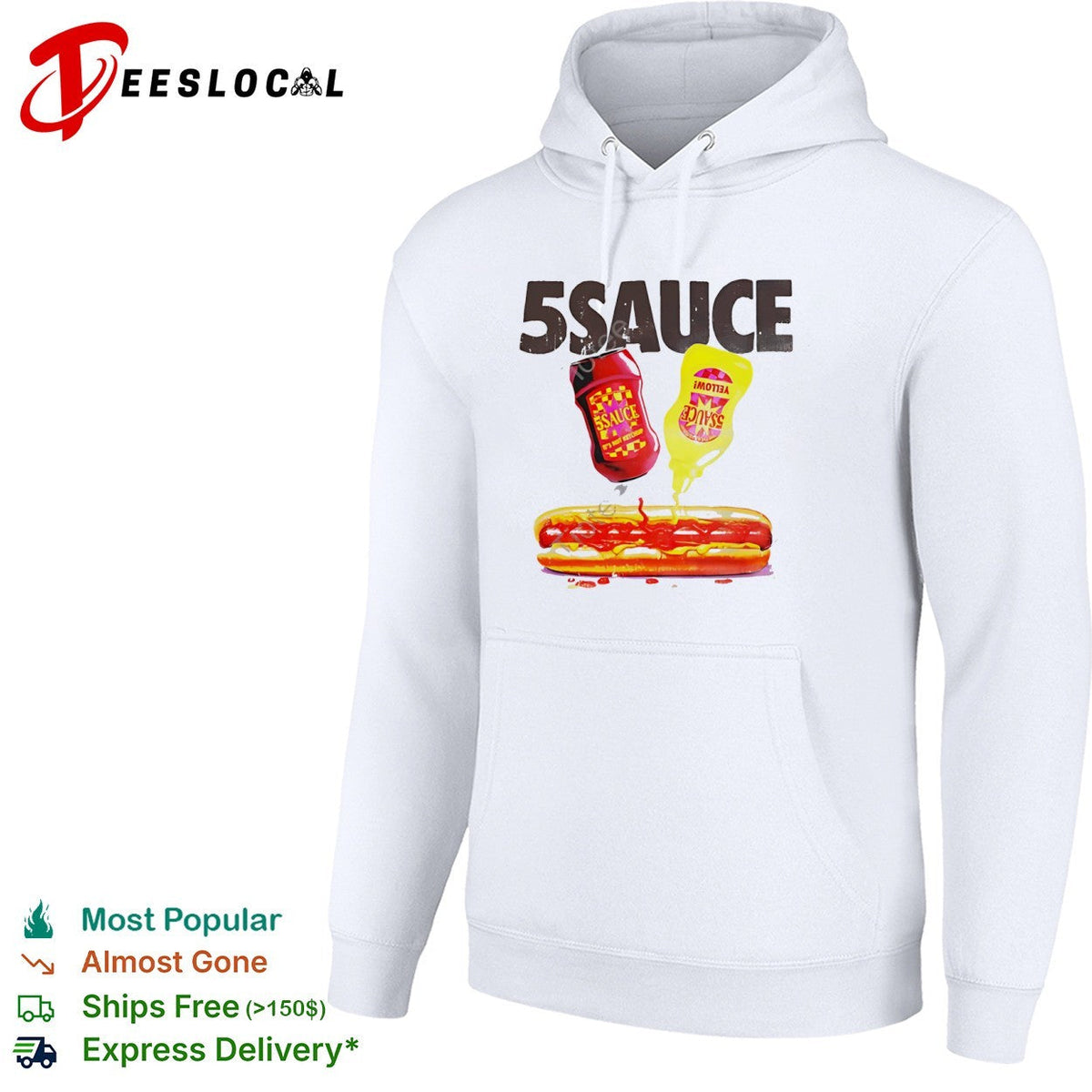 5 Sauce Hot Dog it is not ketchup and yellow mustard food shirt Unisex