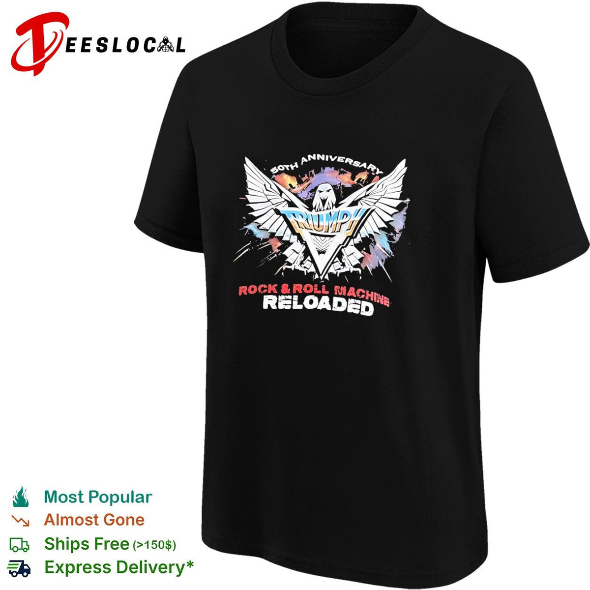 50th Anniversary Rock and Roll Machine Reloaded eagle shirt Unisex