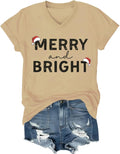 I'm Trying to Feel Merry and Bright Couples Shirt V Neck Christmas Couples T-Shirt Unisex