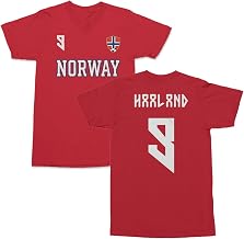 Norway Haaland 9 Inspired Soccer Jersey Style Unisex Unisex