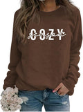 Cozy Season Sweatshirt Women Long Sleeve Crew Neck Cute Fall Shirts