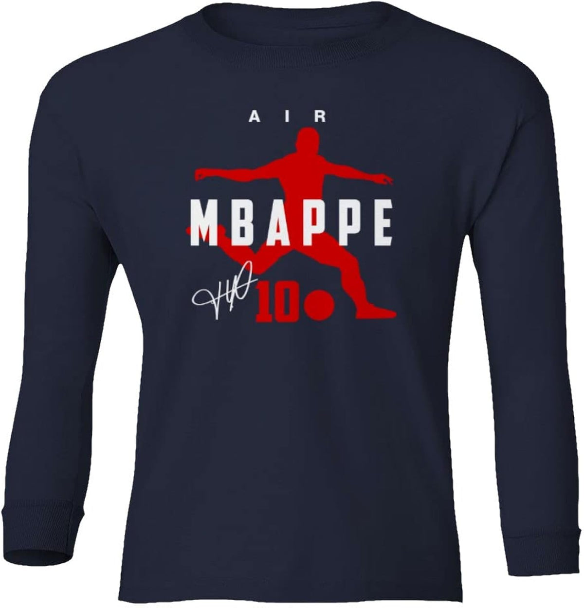France Football Air Mbappe 2022 World Soccer Fans Youth Long Sleeve Unisex