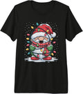 Christmas Gnome Wrapped in Lights Festive Winter Matching Premium Tri-Blend T-Shirt