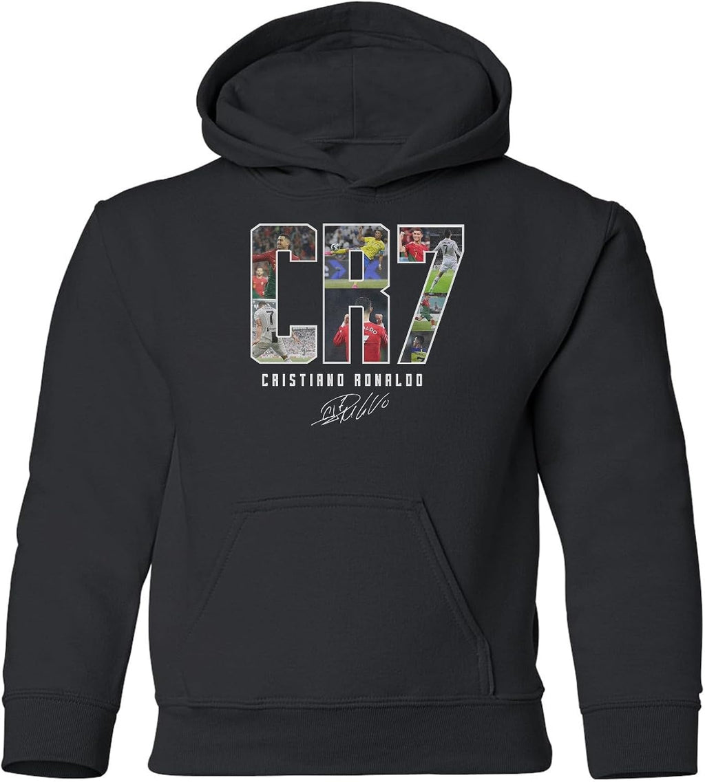Collage Ronaldo Tribute - Soccer GOAT Youth Hooded Unisex