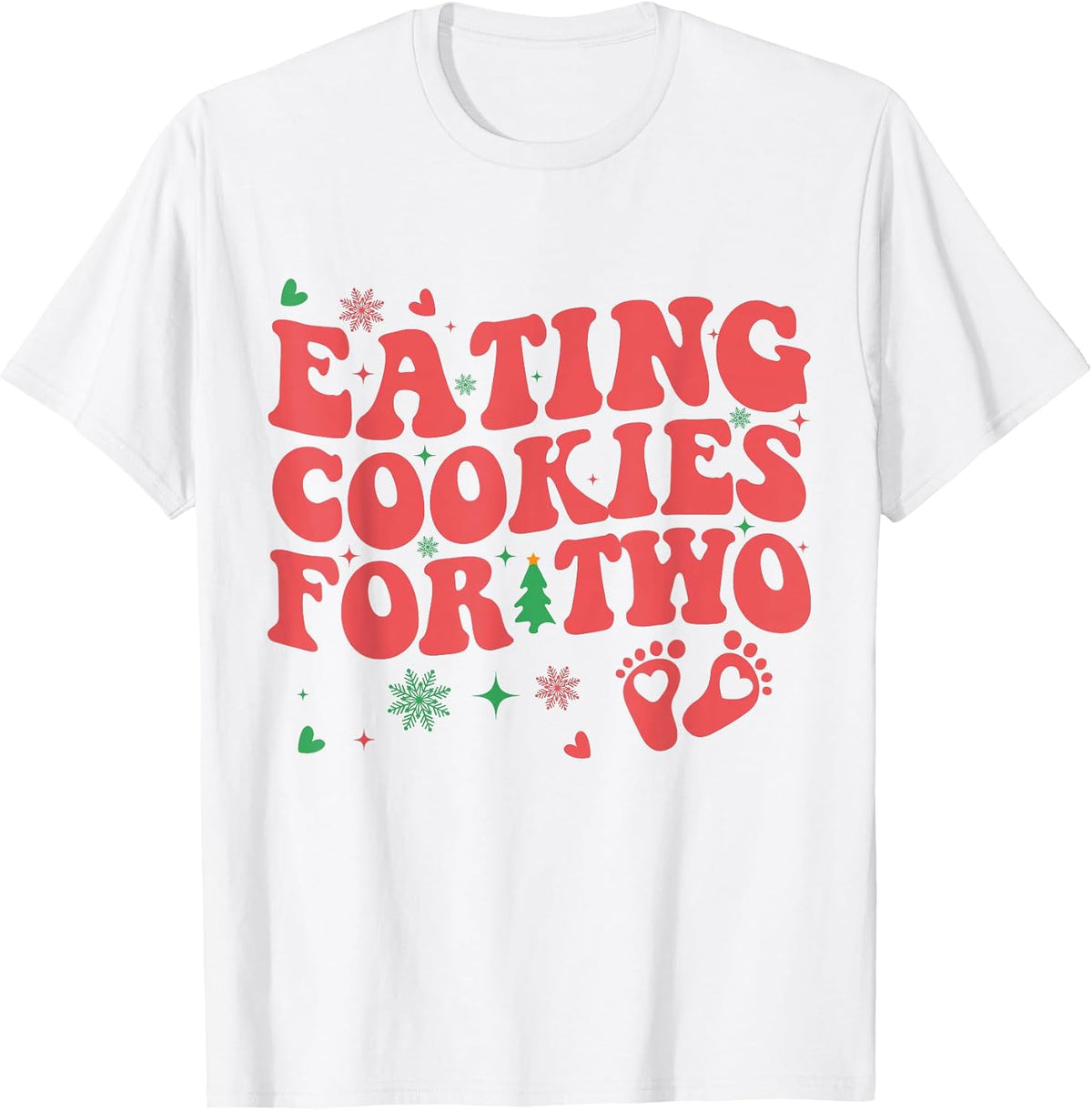 Pregnancy New Mom Baby Pregnant Christmas Matching Couples T-Shirt