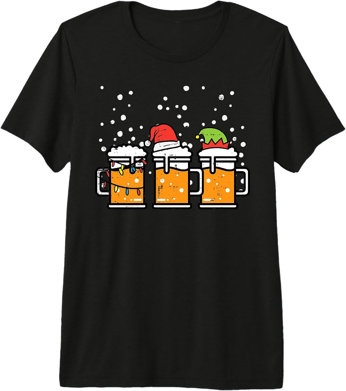 Christmas Santa Elf Funny Xmas Holiday Winter Dad Men Premium Tri-Blend T-Shirt