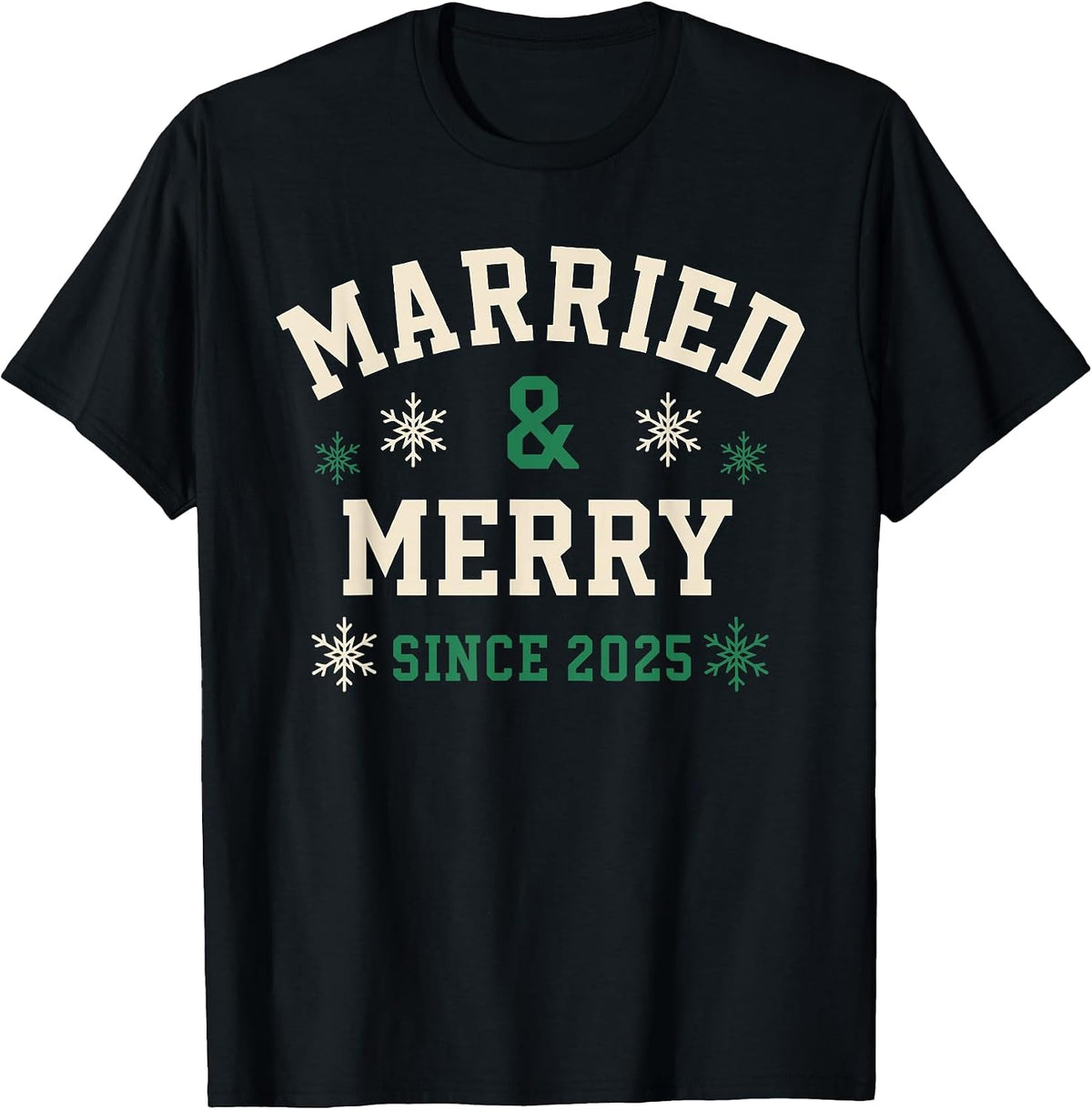 Married and Merry First Christmas as Family 2025 T-Shirt
