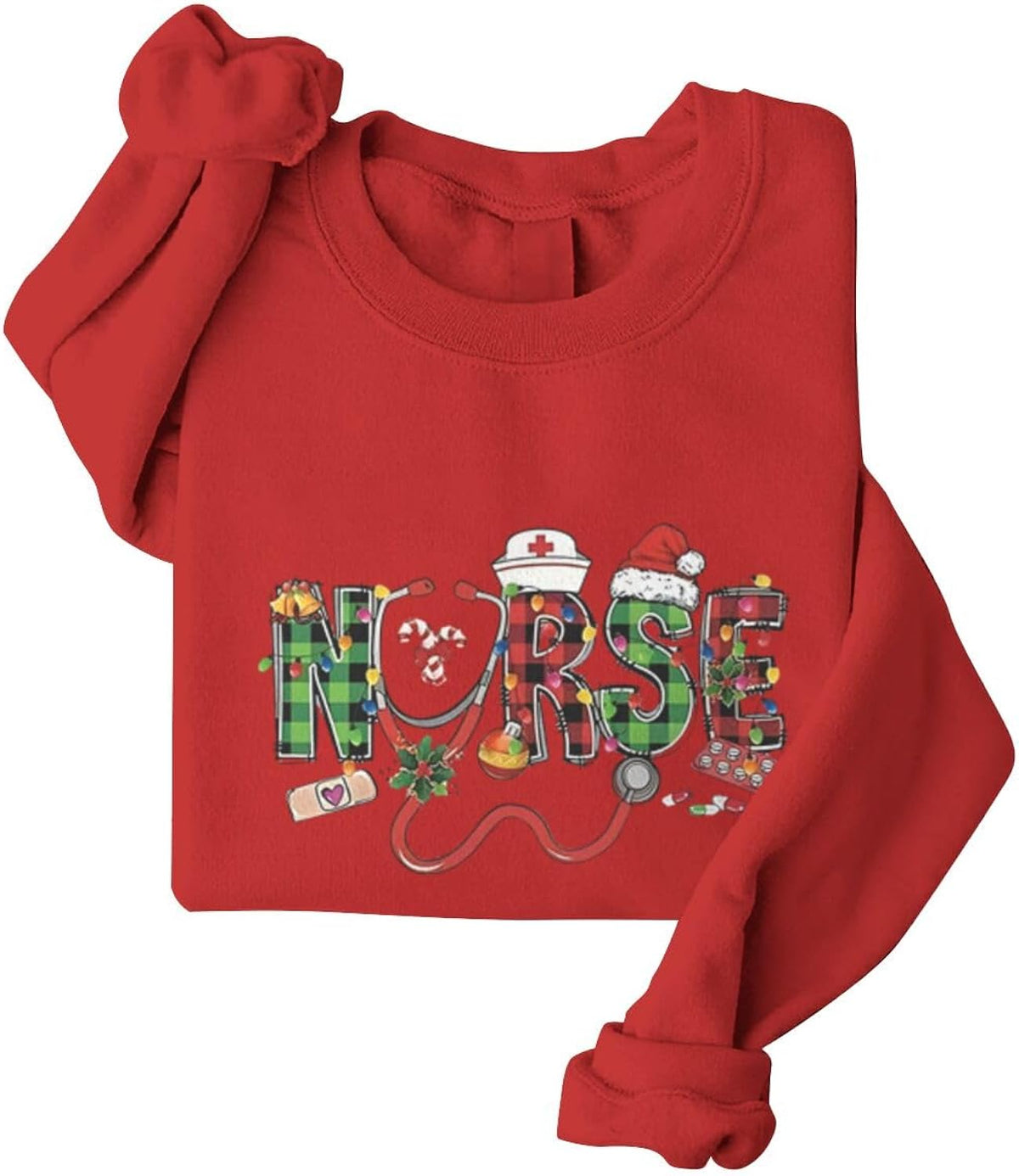 Christmas Nurse Sweatshirt Women Christmas Sweatshirts Xmas Gift
