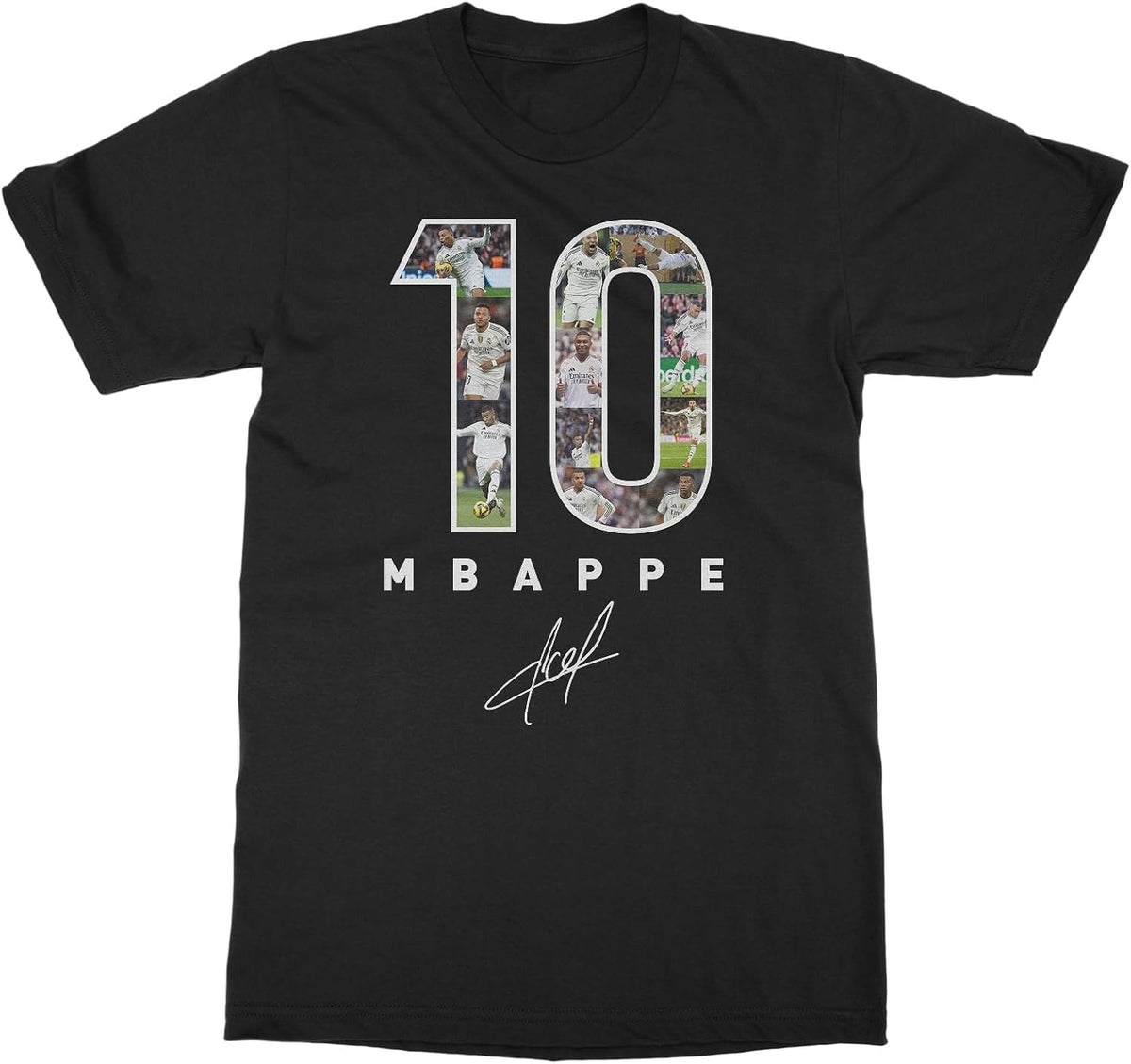 Mbappe-Inspired 10 Collage Graphic - Madrid Tribute Unisex Unisex