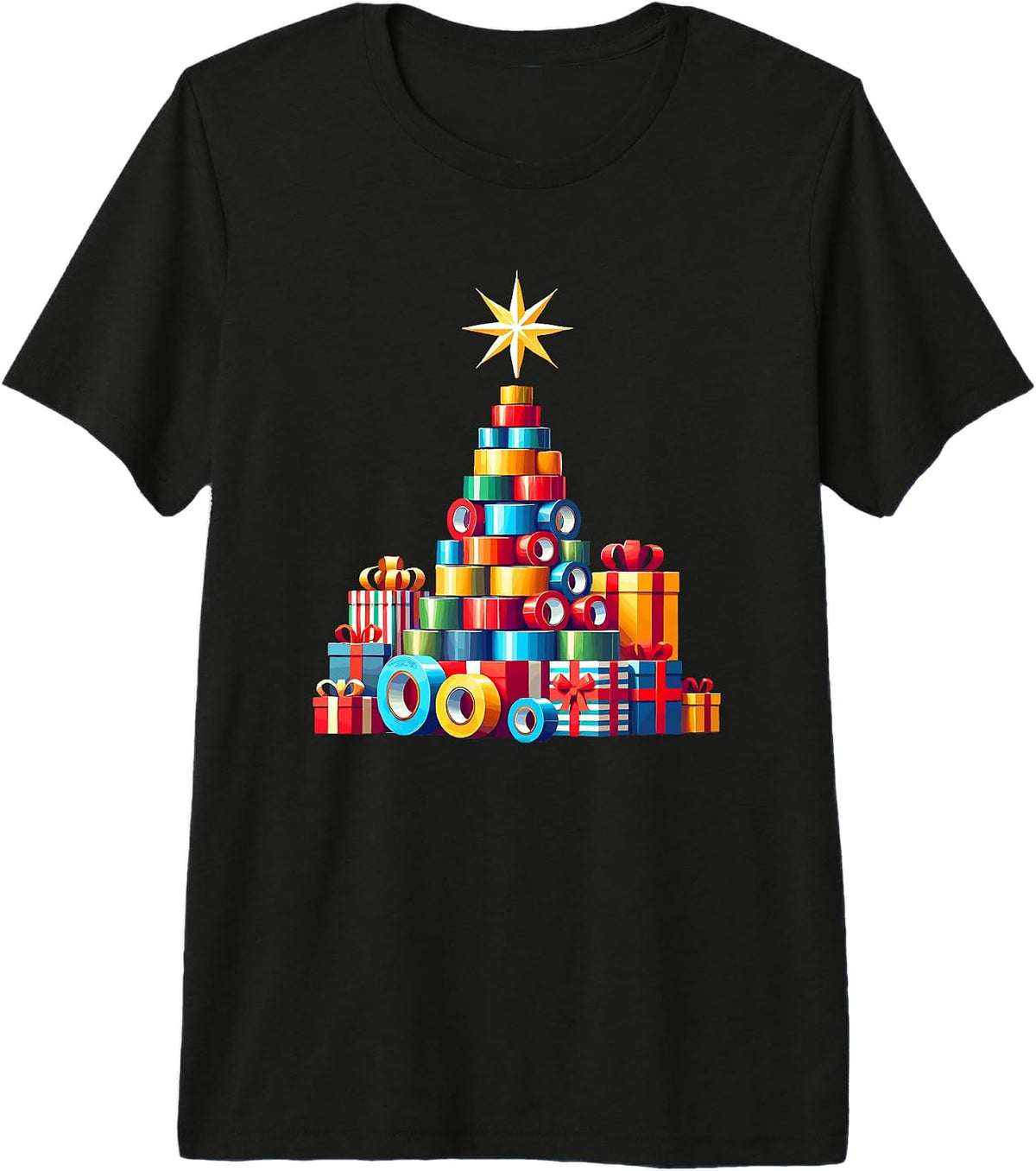 Christmas Tree Electrician Technician Lineman Premium Tri-blend T-Shirt