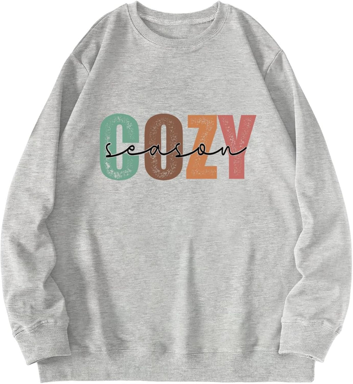 Cozy Season Sweatshirt Women Retro Graphic Shirts Casual Crewneck Pullover Tops Funny Fall Winter Sweater Gifts