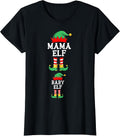 Pregnancy Mama Elf Christmas Funny Pregnant Elf Xmas Women T-Shirt