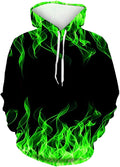 5xl Mens Hoodies Big and Tall Drawstring Causal Long Sleeve 3D Flame Print Graphic Pullover Crewneck Sweatshirts