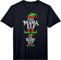 Pregnancy Announcement Mama Elf Baby Elf Pregnant Christmas Performance T-Shirt