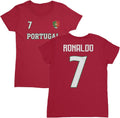 Portugal Ronaldo 7 Inspired Soccer Jersey Style Ladies' Crewneck Unisex