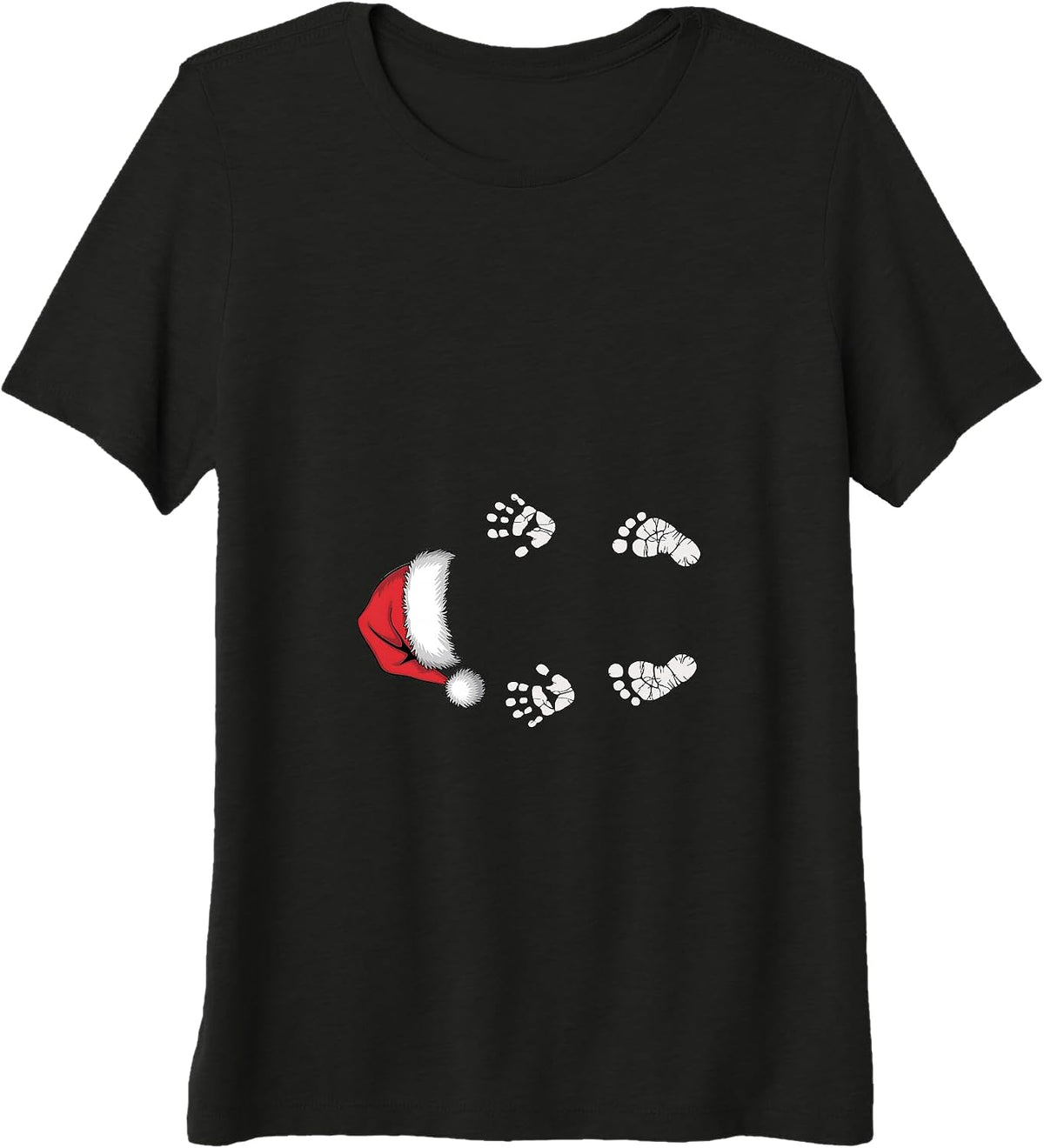 Womens Funny Baby Pregnancy Announcement First Christmas Bump Premium Tri-blend T-Shirt