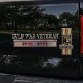 Gulf War Veteran 1990–1991 Desert Storm 3D Metal Car Emblem Badge Patriotic Metal Badge Military Decal 250th Anniversary Car Stickers for Trucks, SUV, Veterans Day Gift