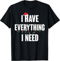Unisex Adults - Black - Small - Short Sleeve - T-Shirt - Modern - Letter Print - Christmas - Winter