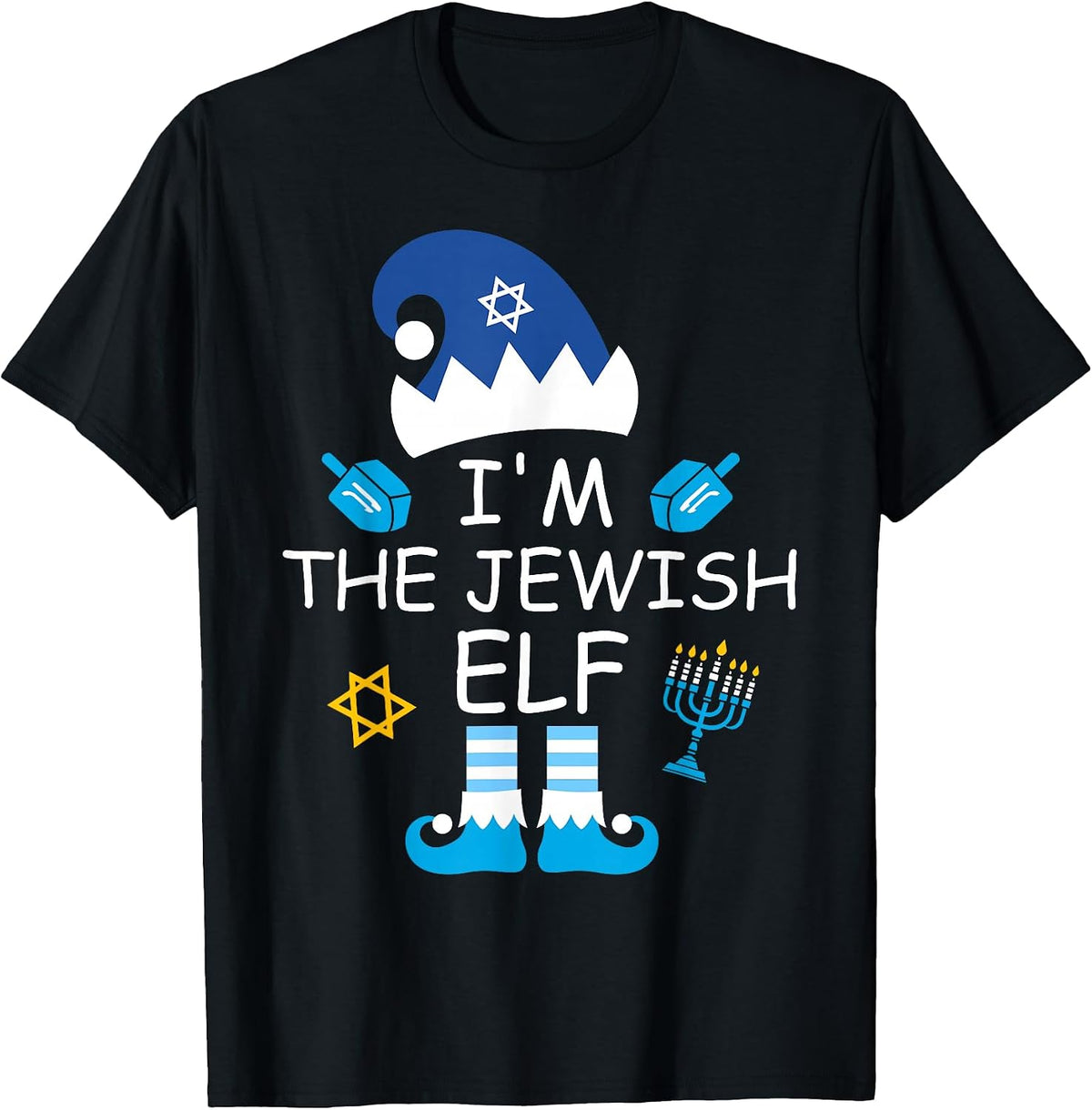 I’m the Jewish Elf Funny Hanukkah Pajama Chanukah Festival T-Shirt