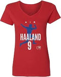 Air Haaland 9 Graphic Norway 2026 Soccer Fans Ladies' V-Neck Tshirt Unisex