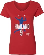 Air Haaland 9 Graphic Norway 2026 Soccer Fans Ladies' V-Neck Tshirt Unisex