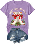 Merry Christmas Y'all Shirt Boots Cowgirl Cowboy Christmas Shirt
