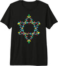 Hanukkah Christmas Lights Star of David Funny Jewish Holiday Premium Tri-blend T-Shirt