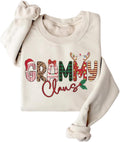 Christmas Grammy Sweatshirt Women Grammy Claus Long Sleeve Graphic Shirts Grandma Xmas Holiday Pullover Sweater
