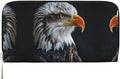 Bald eagle Print Women Wallet Trendy Travel-Friendly 7.9X3.9in Casual Clutch Purse Gift for Ladies