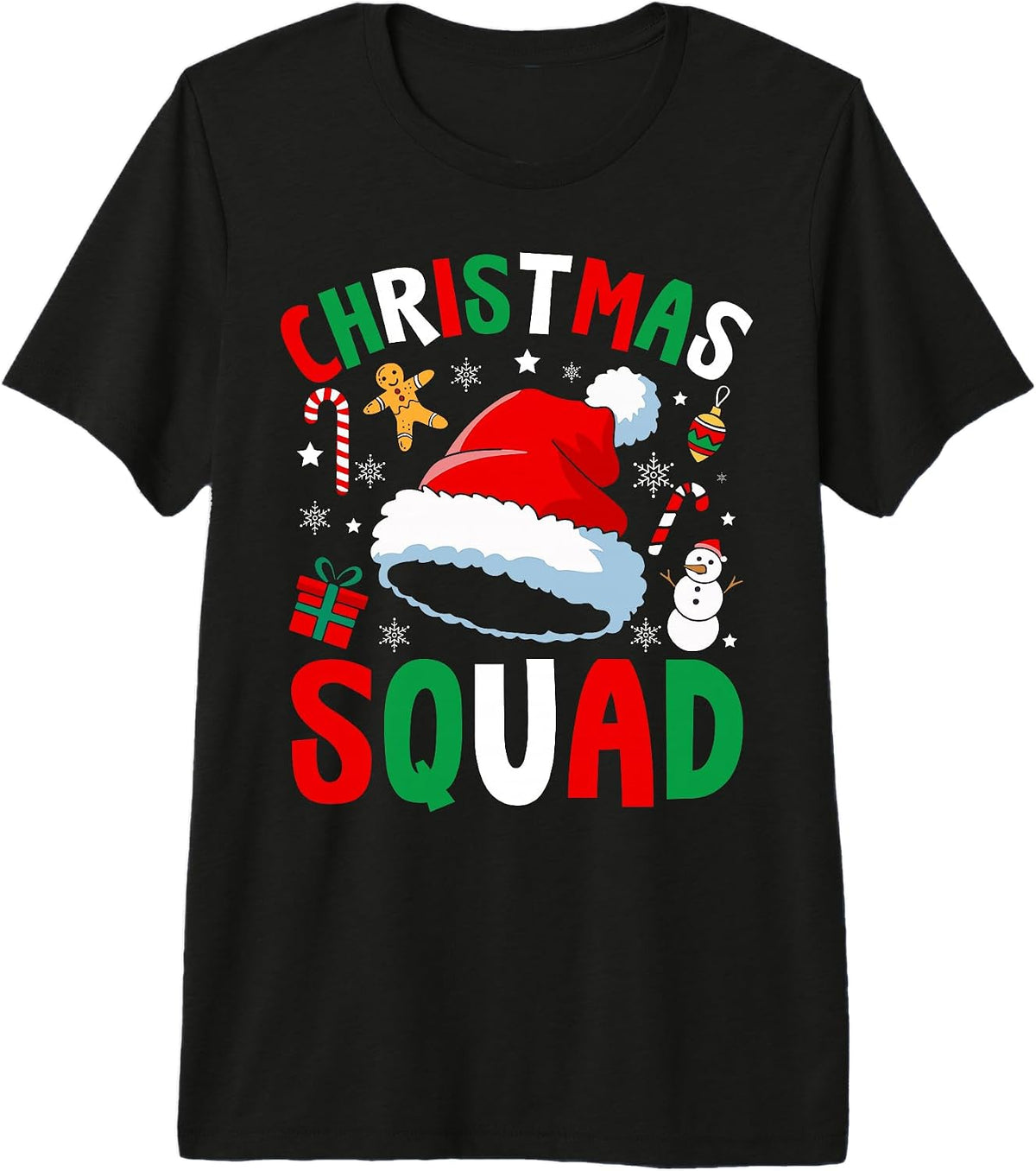 Christmas Squad Elf Santa Premium Tri-blend T-Shirt