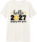 Hello 2027 Happy New Year 2027 New Year's Eve Party Premium Tri-Blend T-Shirt