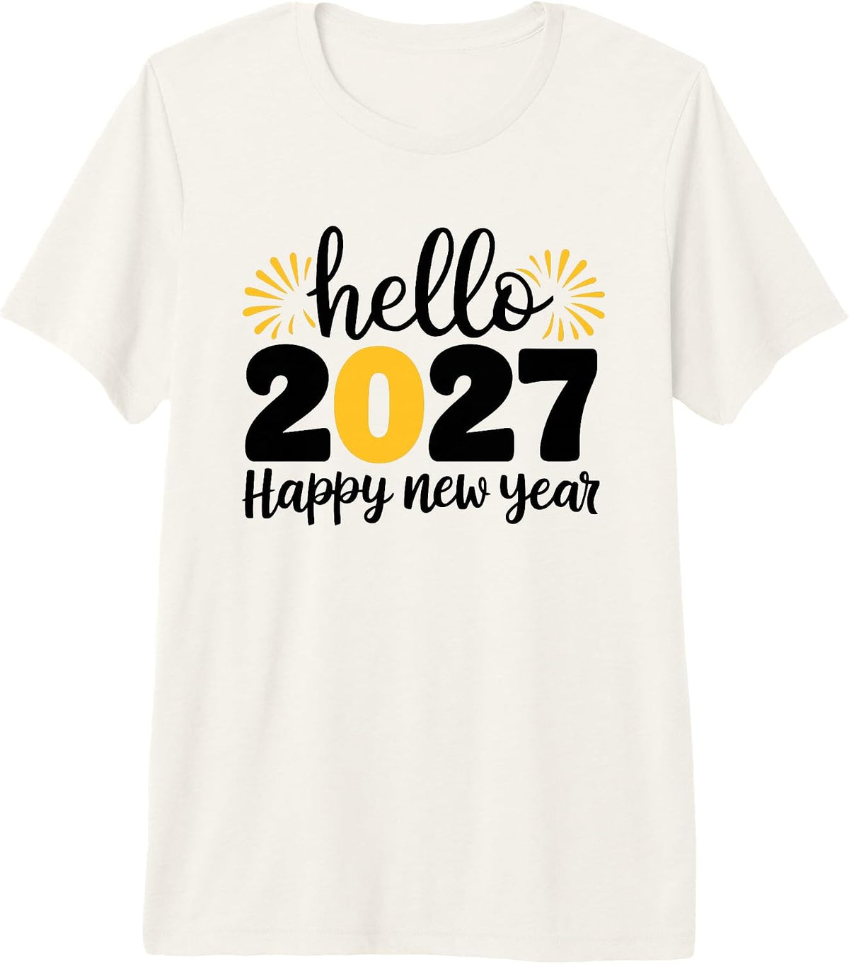 Hello 2027 Happy New Year 2027 New Year's Eve Party Premium Tri-Blend T-Shirt
