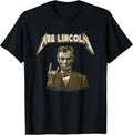 Funny 80s 90s Heavy Metal Music Band Abe Abraham Lincoln T-Shirt