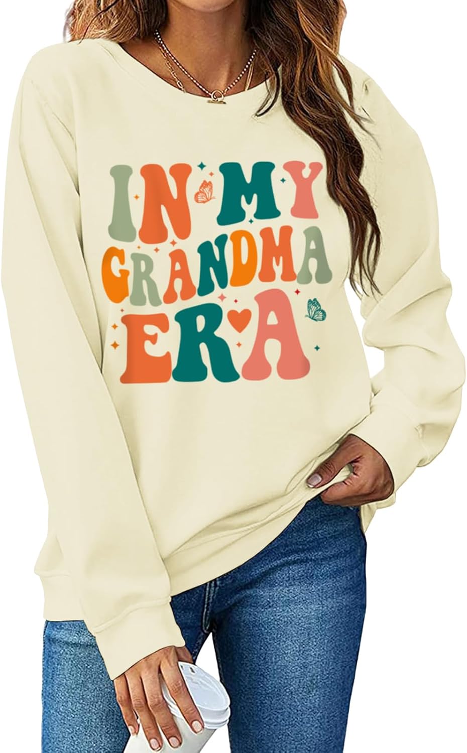 Grandma Sweatshirts for Women In My Grandma Era Sweatshirt Grandmother Crewneck Gifts for Grandmas Pullover Shirts